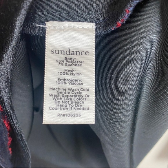 SUNDANCE Velvet Lace Enchantress Top Paisley Long Sleeve Folk Cottage Core Scoop - Picture 9 of 9